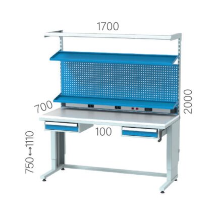 3631 – ESD LEVHALI YÜKSEKLİK AYARLI ELEKTRONİKÇİ MASASI