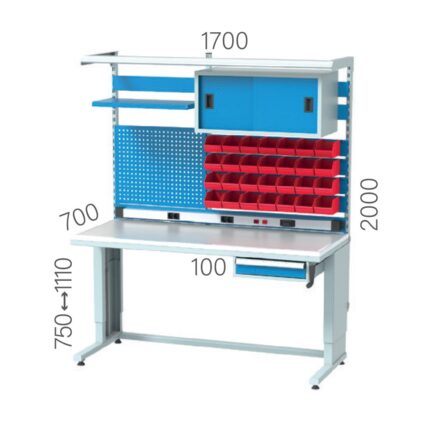 3634 – ESD LEVHALI YÜKSEKLİK AYARLI ELEKTRONİKÇİ MASASI