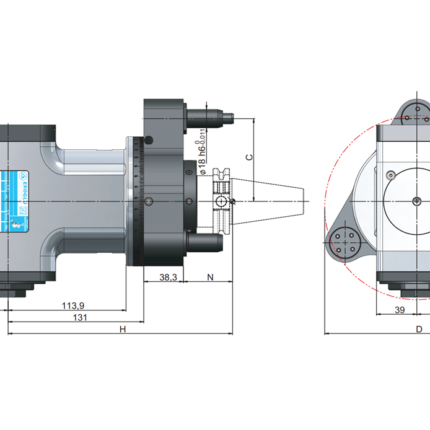 ER32 Short Açılı Kafalar DIN ISO 7388-1 (DIN 69871) SK ER-PLUS SK 50-ERP C80.3 M Tip